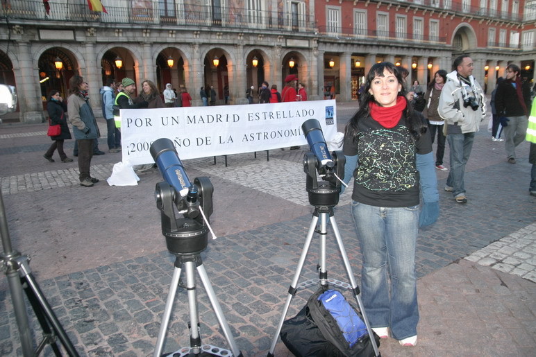 Concentración de telescopios en Madrid, enero 2009