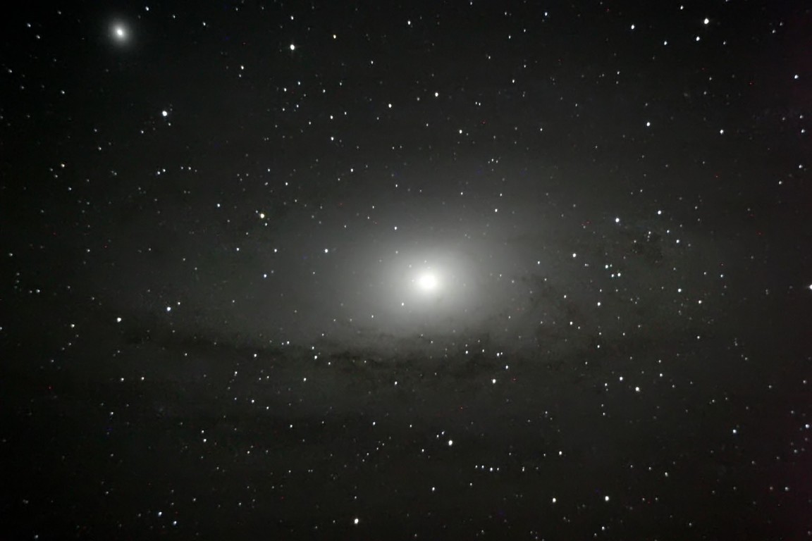 Núcleo de M31 con canon 10D y T30, La Hita
