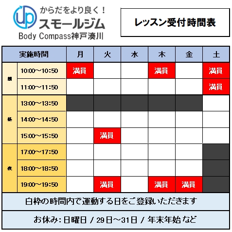 スモールジムBody Compass神戸湊川営業時間