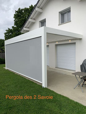 pergola des 2 Savoie, store vertical en toile