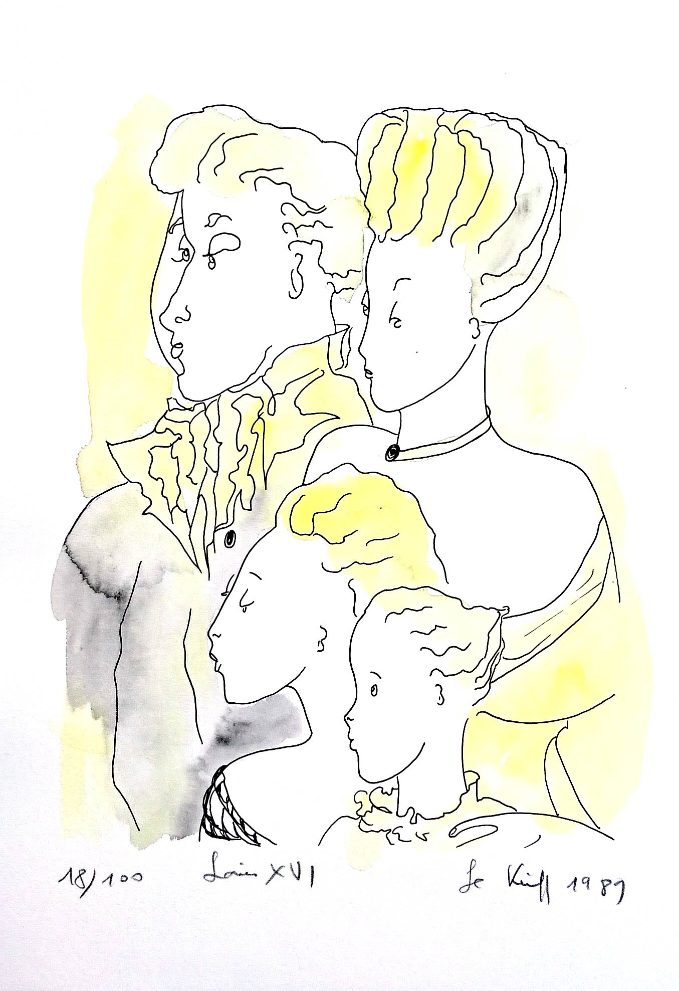 Louis XVI - Aquarelle - 1989