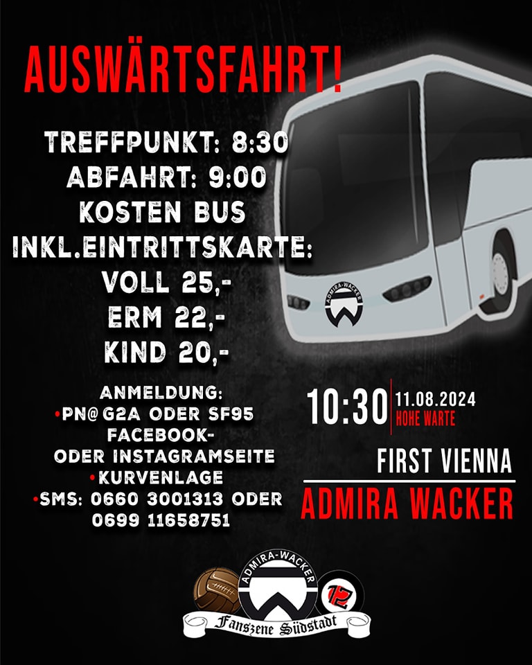 Auswärtsfahrt nach Döbling mit den Admirafans
