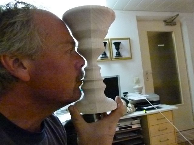 Mein Drechslerfreund KlausE  mit seiner klassischen Conturette