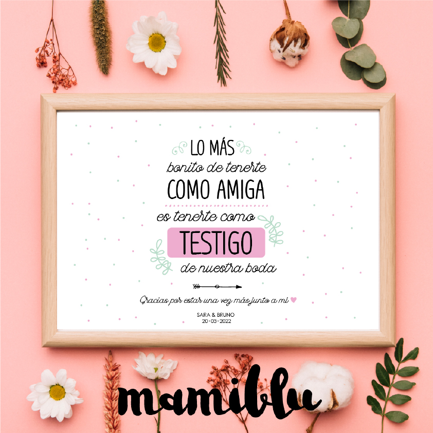 Regalos para testigos de boda - Mamiblú
