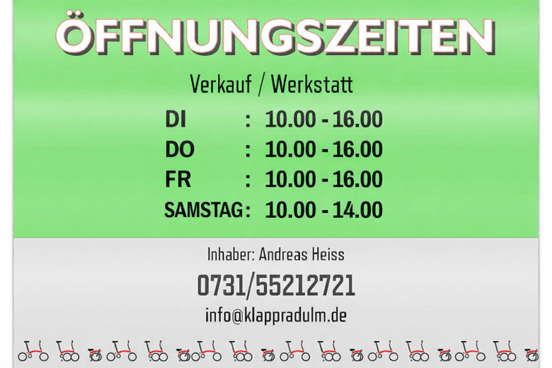 Öffnungszeiten Kontakt