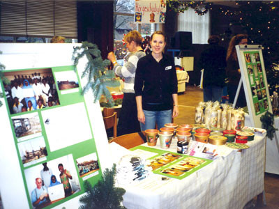 Tanja Jürß am Projektstand