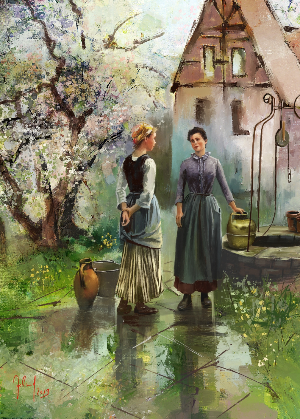 Fetching water