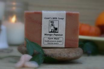 Goat milk soap ~ mango papaya