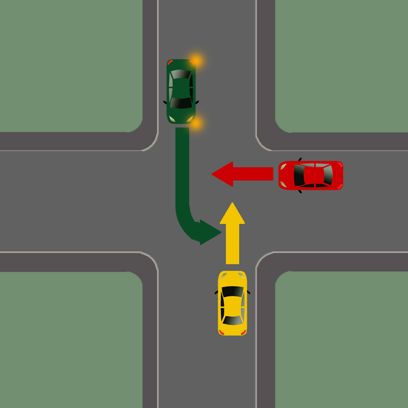 rechts vor links, drei Fahrzeuge und keiner darf fahren! - Für den