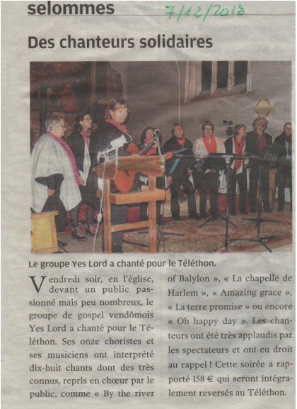 Concert de Gospel.   Chants gospel dans l'église de Selommes