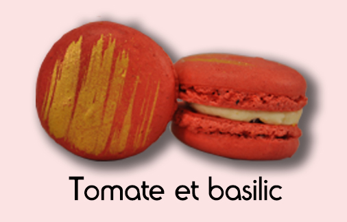 Macaron tomate et basilic