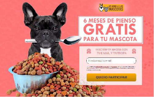sorteo de pienso para mascotas