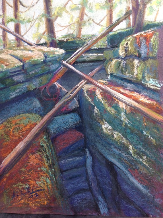 The Space Between - Pastel Painting 14x18, 2012: $450.