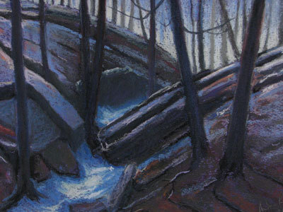 Last of Winter - Pastel Painting, 14"x18" 2011: $500.