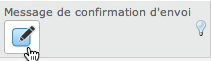 Jimdo - Option message de confirmation