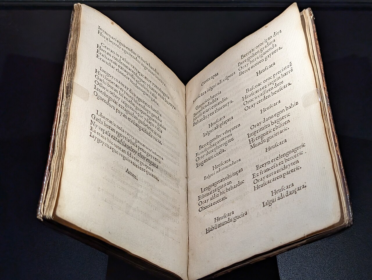 Linguae Vasconum Primitiae, premier livre imprimé en langue basque (Bernart Etxepare, 1545)