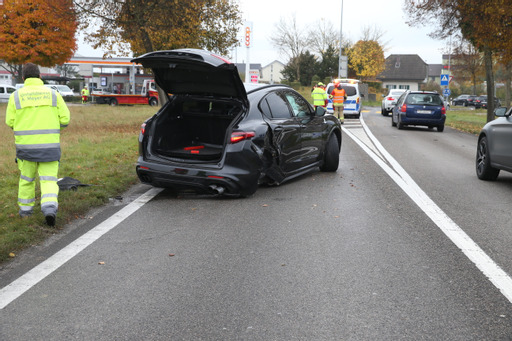 Selbstunfall auf der Bünztalstrasse