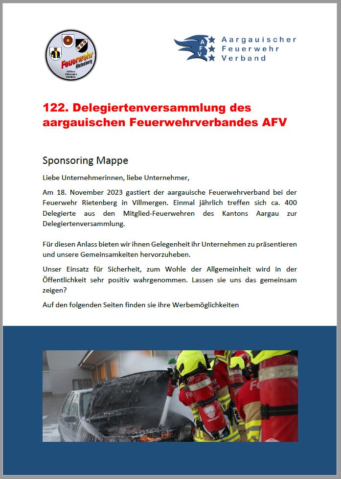 122. Delegiertenversammlung des AFV