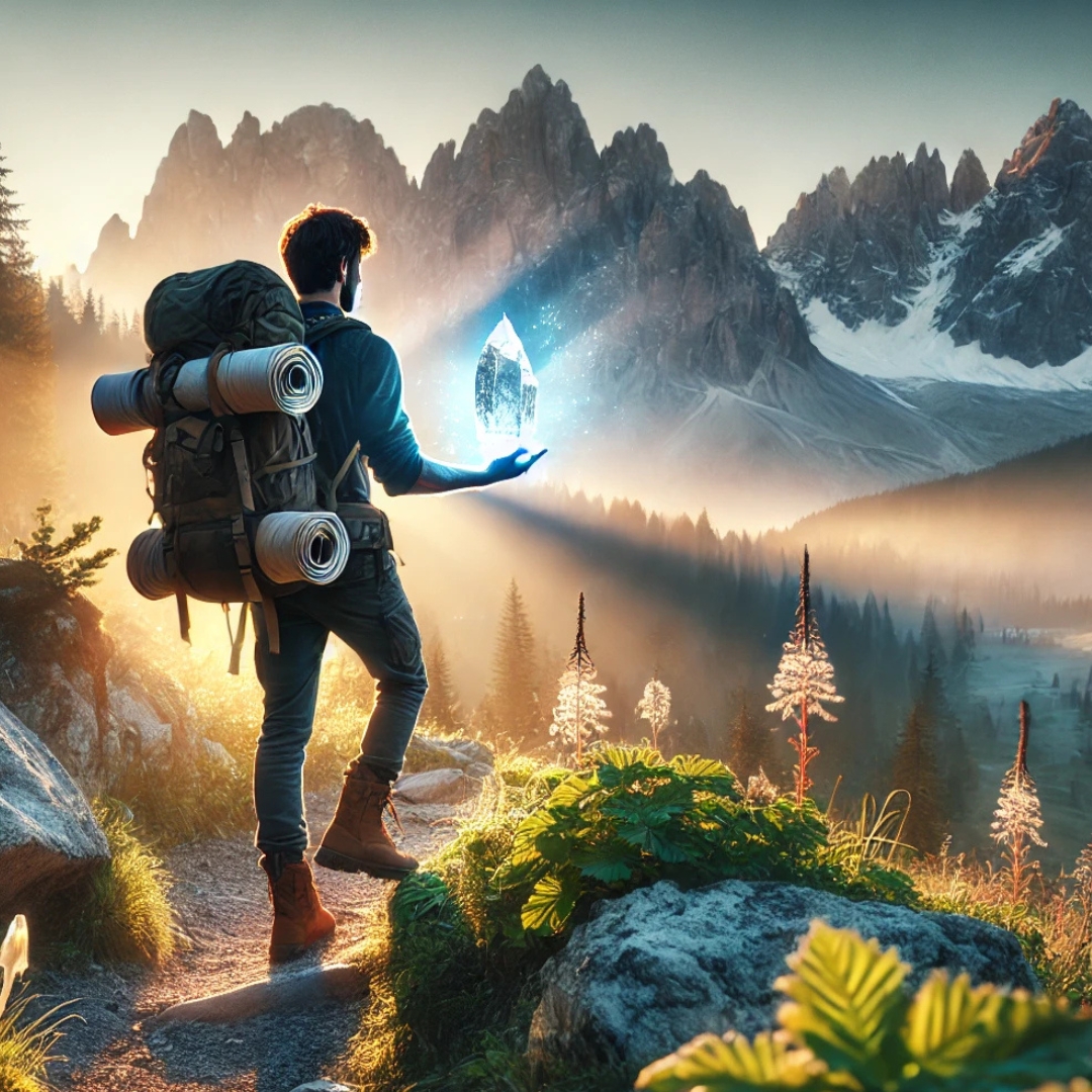 Der Wanderer und sein Kristall