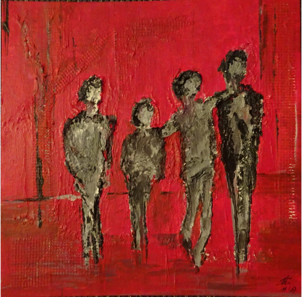 "Familieausflug", 30 x 30 cm