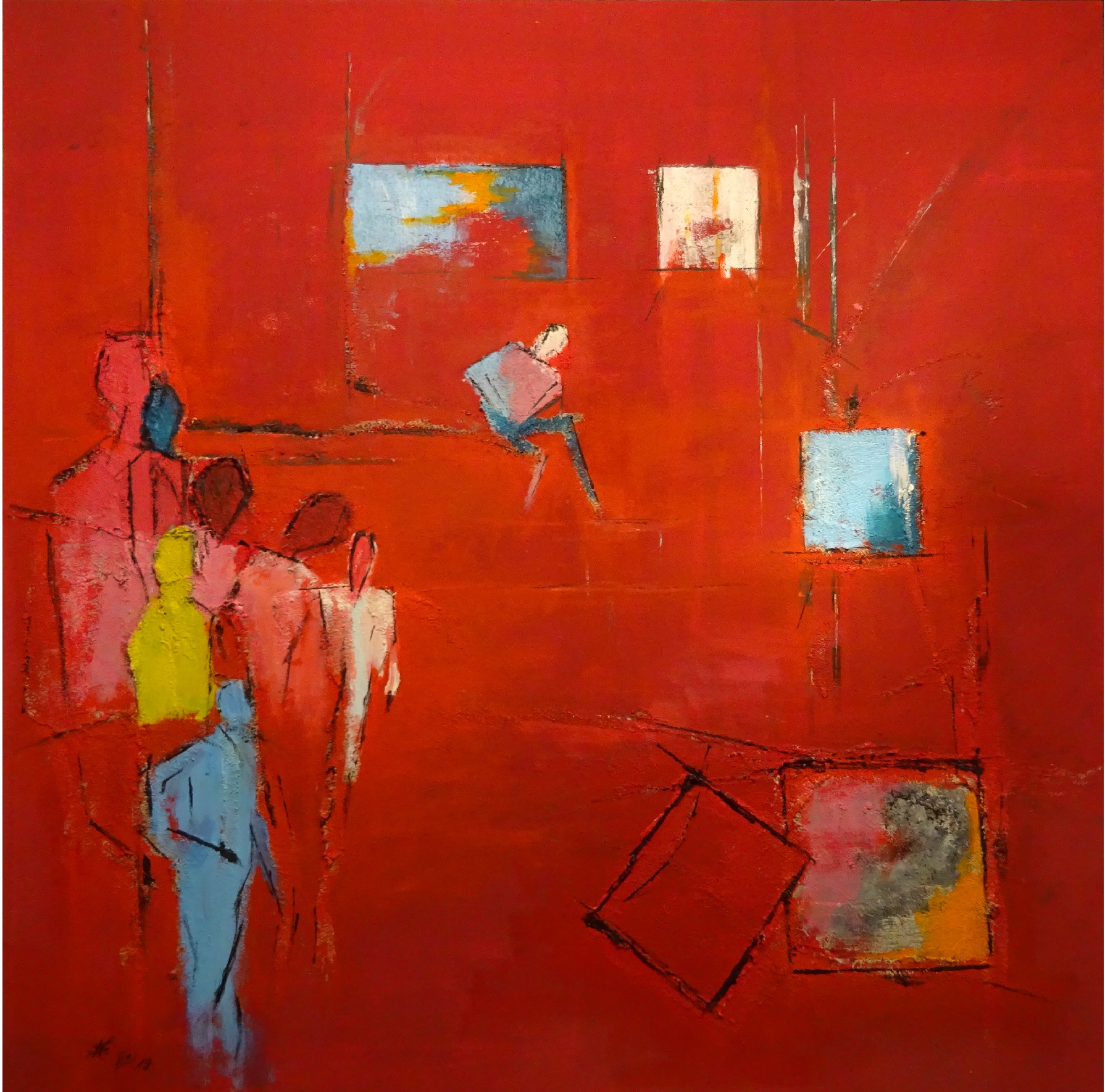 "Vernissage", 100 x 100 cm