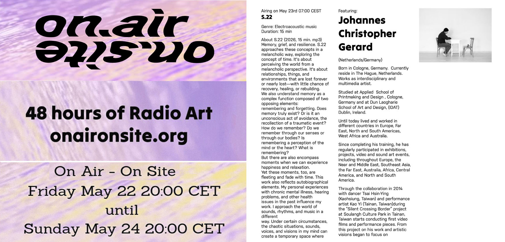 On Air – On Site 48 Hours Radio Art – The Hague 