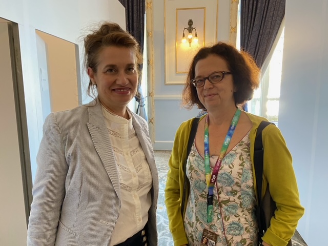 Mit Emmanuelle Devos beim San Sebastian Filmfestival 2023