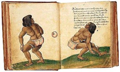 Códice europeo que explica el juego de pelota en Mesoamérica.