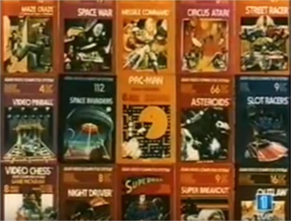 Publicidad de los juegos de Atari.