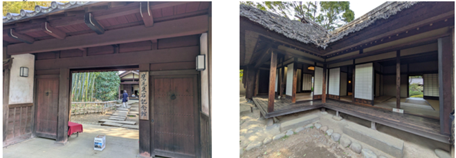左:鷹見泉石記念館入口、右:久太郎も住んでいた泉石記念館の母屋