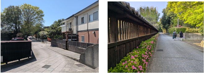 石畳も美しい文学館周辺の古河の街並み