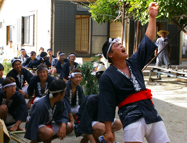 夏祭り４│神事「カツオ釣り」出船前の口上