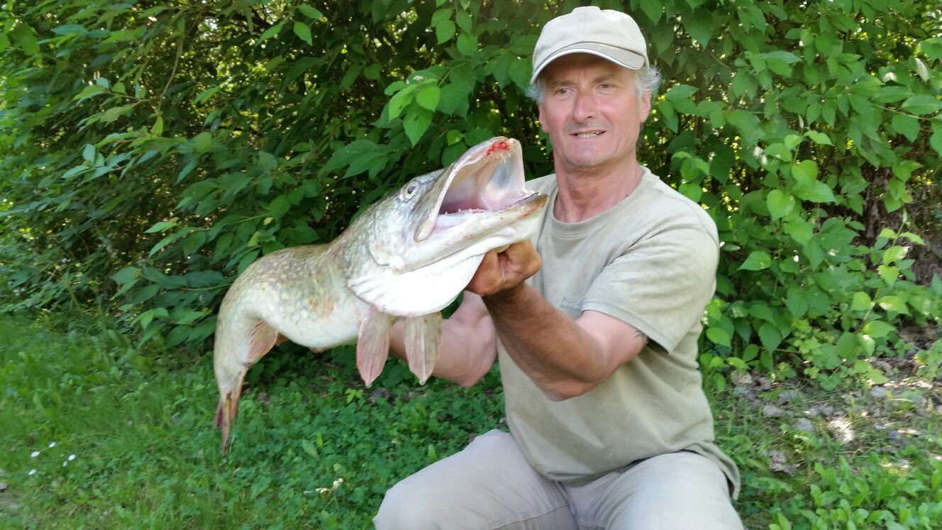 94 cm Hecht mit 6,5kg auf Gummi.