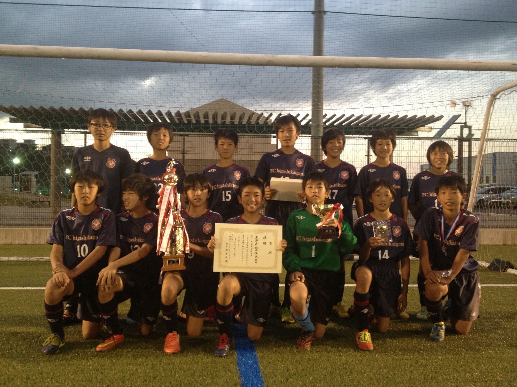 J:COM湘南杯 U-12(6年生)　優勝(東海岸蹴球倶楽部の皆さん）