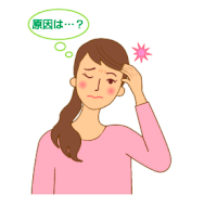 頭痛を抱えた女性のイラスト
