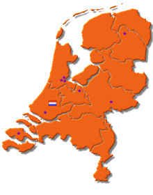 Bezorglocaties Dutchpie Nederland kaart