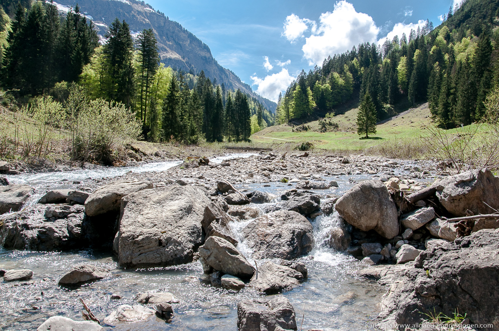 Rappenalpenbach. Nebenfluss der Stillach