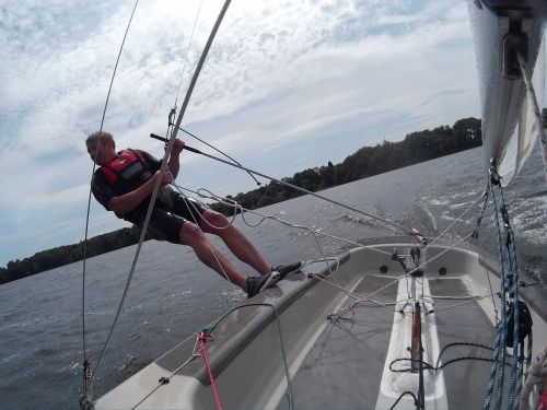 Contendersegler im Trapez