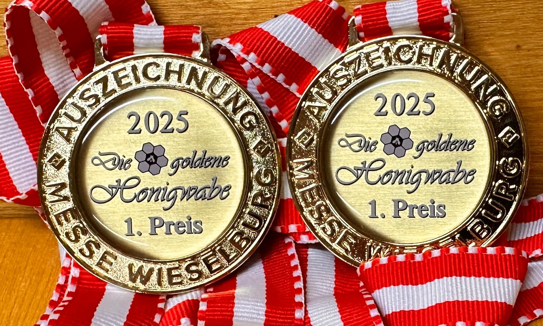 Goldmedaille für meinen Blütenhonig