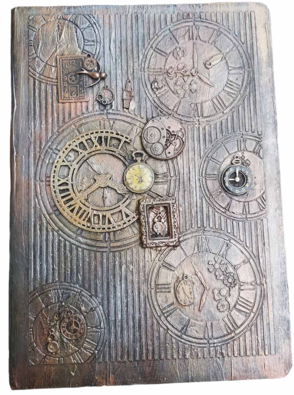 Carnet A4 inspiration steampunk fait-main