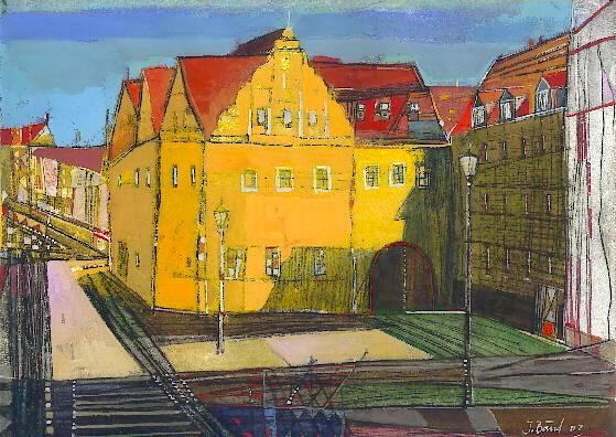 Kleiner Berlin, Radierung, koloriert, 24 x 30 cm
