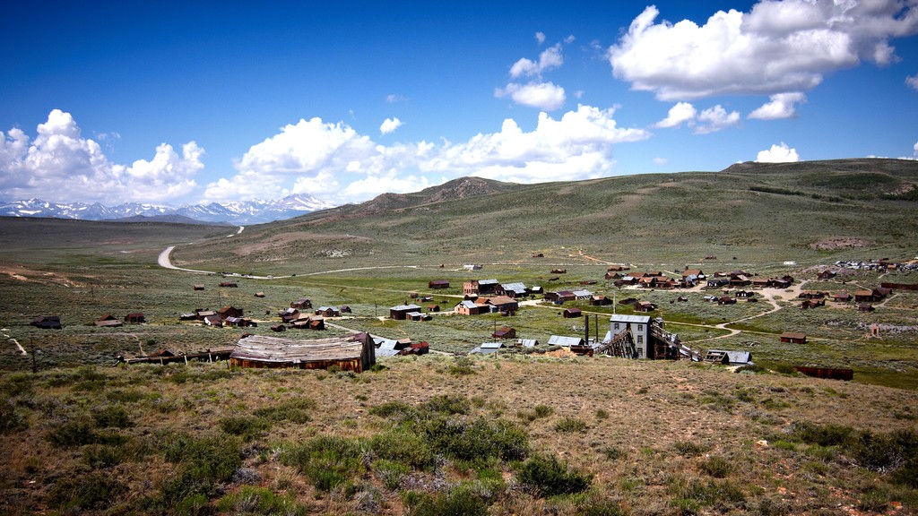 Blick über die Ghosttown Bodie in Kalifornien 