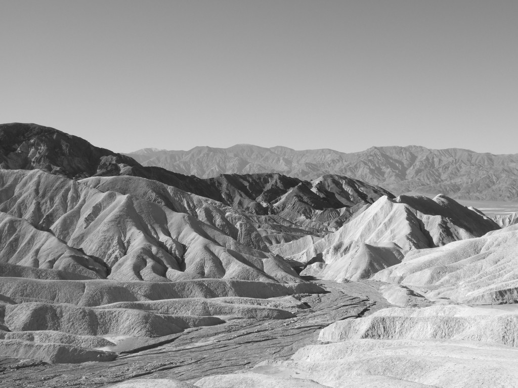 Position des Covershootings unterhalb des Zabriskie Points im Death Valley heute.