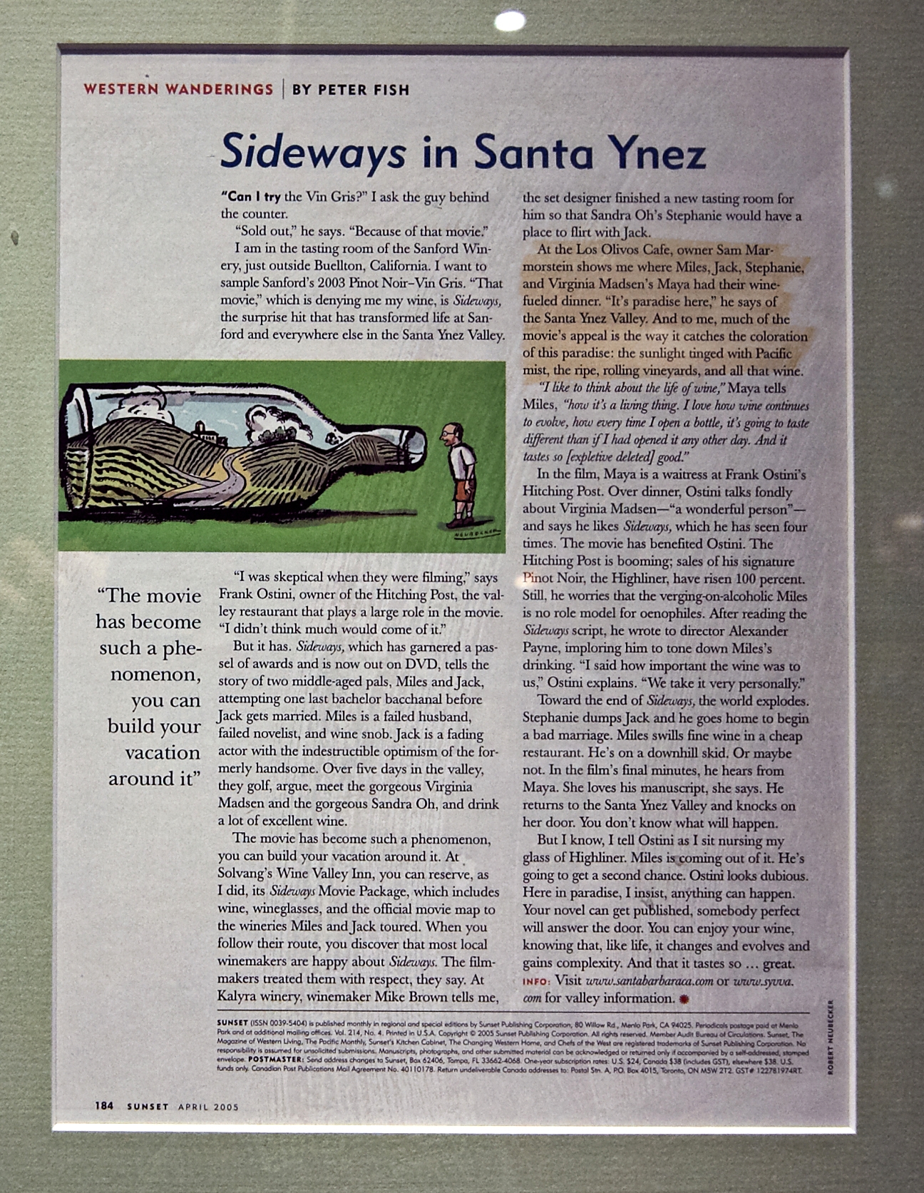 Memorabilien, die an die Dreharbeiten erinnern, finden sich noch überall in der Gegend, wie hier im Los Olivos Merchant & Cafe.