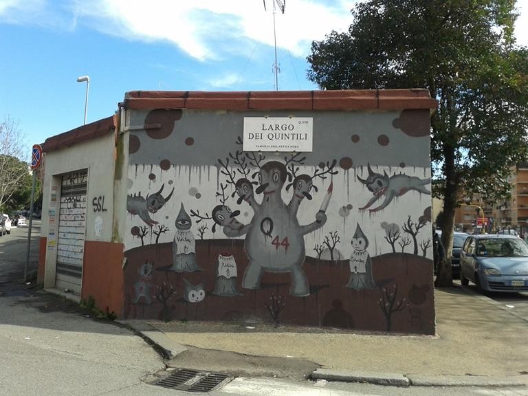 Murales dedicato al rastrellamento del Quadraro nel 1944