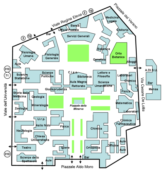 Mappa Città Universitaria