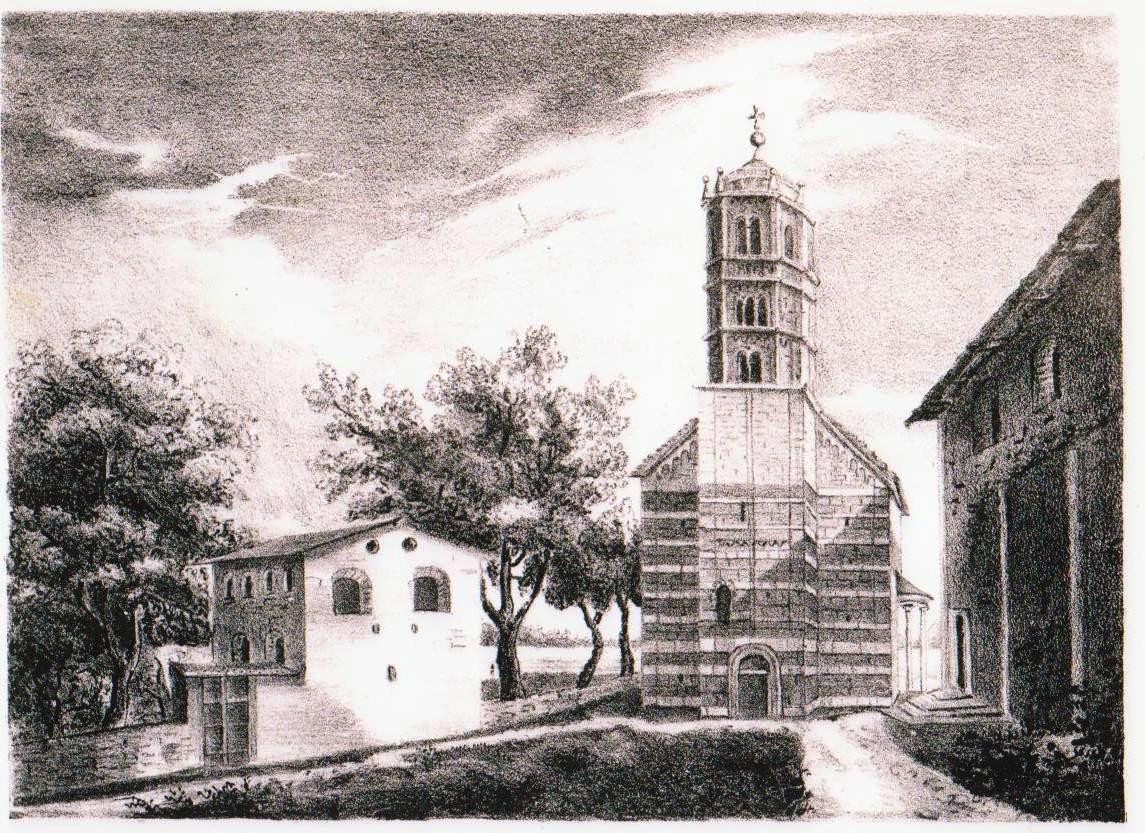 La piazzetta di S.Maria del Tiglio in una stampa del 1836