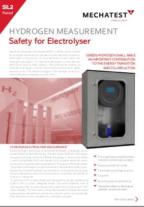 Electrolyser Hydrogen H2 measurement SIL-2, H2 Electrolyser, Hydrogen energy, Hydrogen measurement analysis, H2 sampling, Frames Electrolyser System, H2 Electrolyser System, Hydrogen wet gas, H2 wetgas measurement