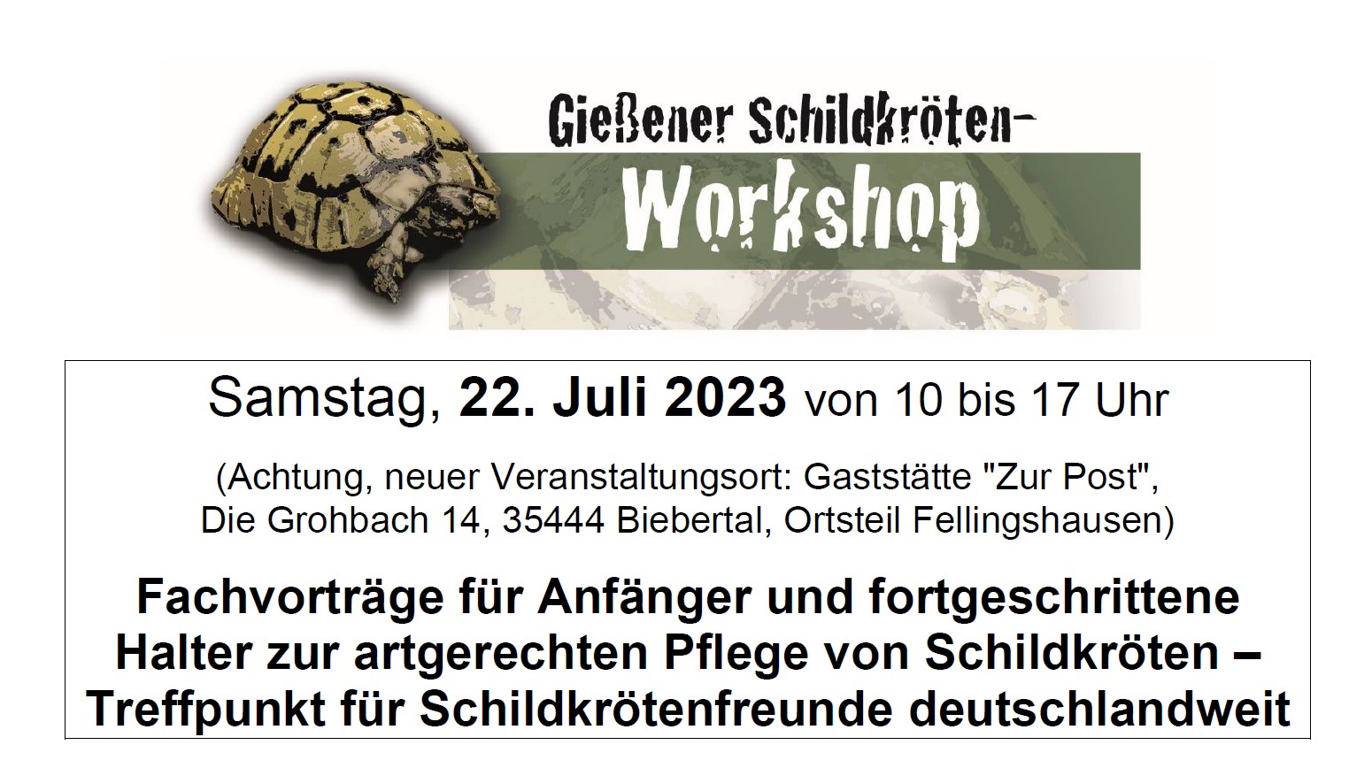 Vortrag beim Gießener Schildkröten-Workshop