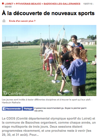 Différents arcs pour un sport - La Compagnie des archers d'Egly